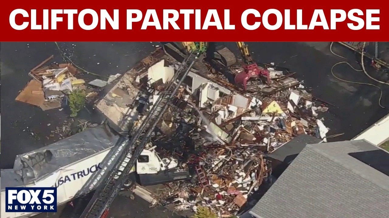 Video thumbnail for Clifton building partially collapses after tractor-trailer crashes into it