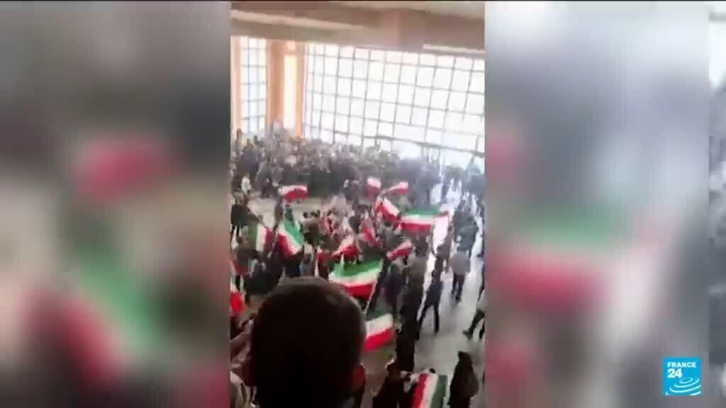 Video thumbnail for Iran warns students over 'red lines' as protests continue