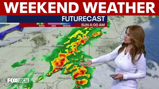 Video thumbnail for NYC weather: Overnight rain and storms make way for Sunday afternoon sun