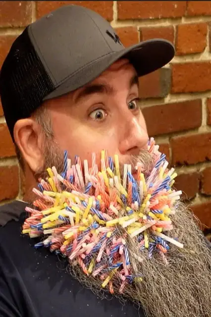 'Video thumbnail for Most birthday candles in the beard - 613 by Joel Strasser'