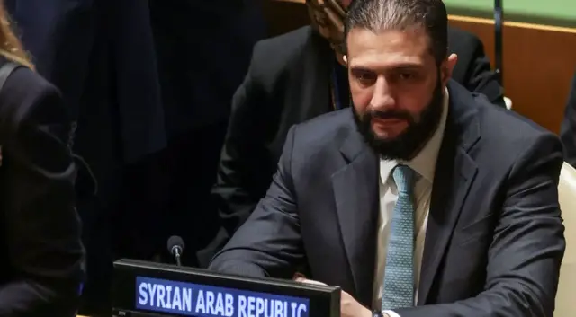 'Video thumbnail for Al-Sharaa to press Syria’s case at UNGA amid rising tensions with Israel'