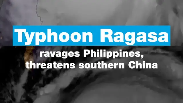 'Video thumbnail for Typhoon Ragasa ravages Philippines, threatens southern China'