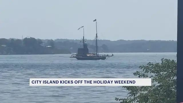 Video thumbnail for Residents line up for seafood, ships as City Island kicks off the holiday weekend