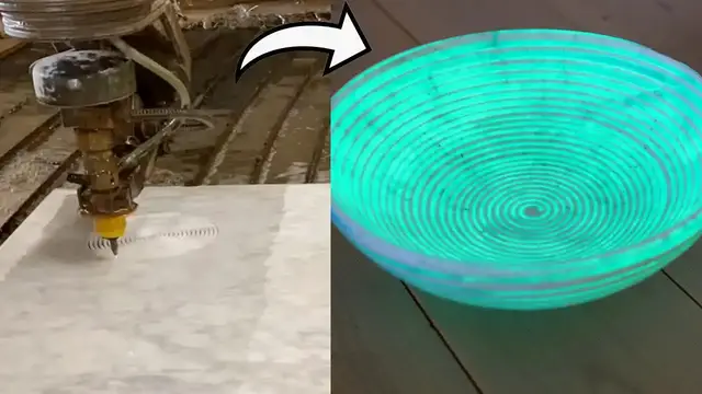 'Video thumbnail for CNC & Waterjet Cutting: Stone & Wood Bowl Making Tutorial'