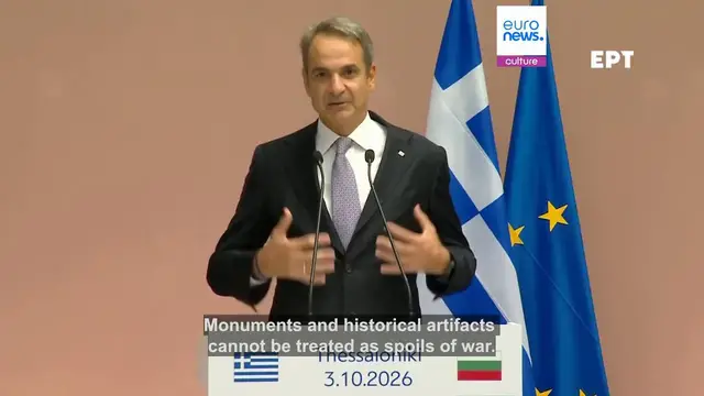 Video thumbnail for Greece will not 'borrow' its own treasures, Mitsotakis says of Parthenon Marbles