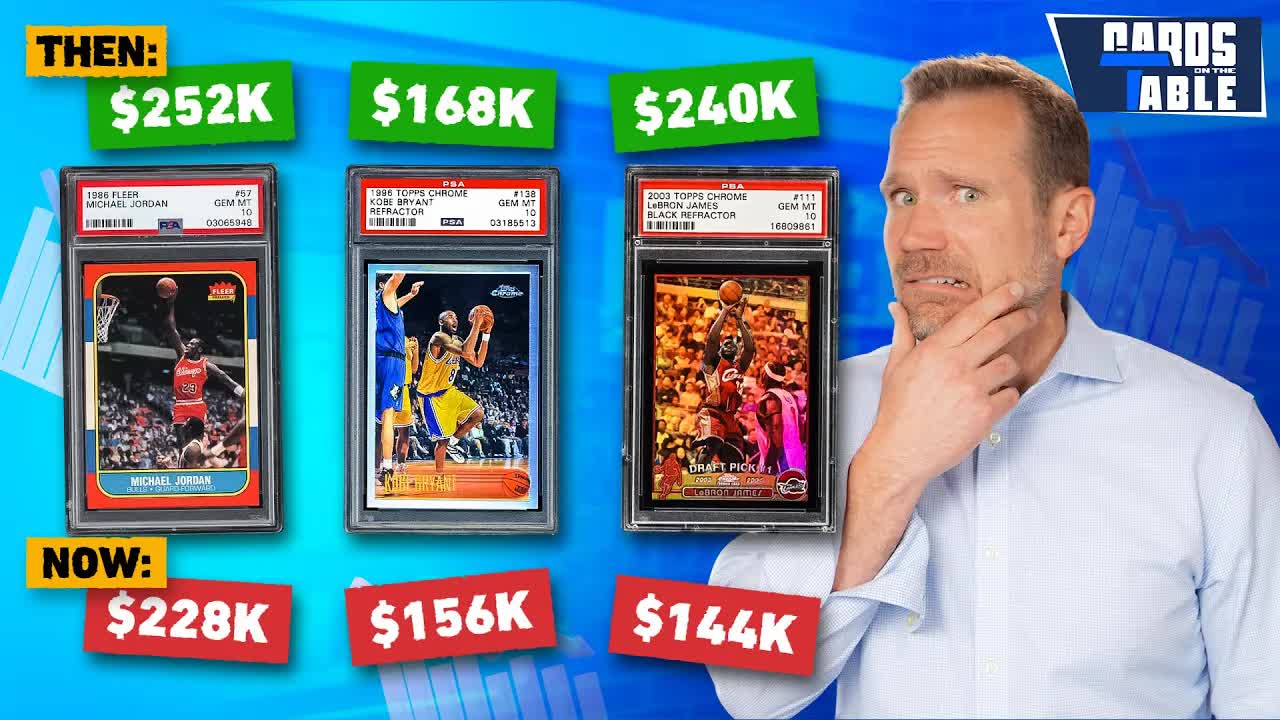 Video thumbnail for Sports Card Investor: high end card market dip: reason for concern? analyzing sports card values
