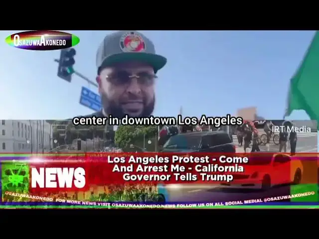 Video thumbnail for Los Angeles Protest   Come And Arrest Me   California Governor Tells Trump