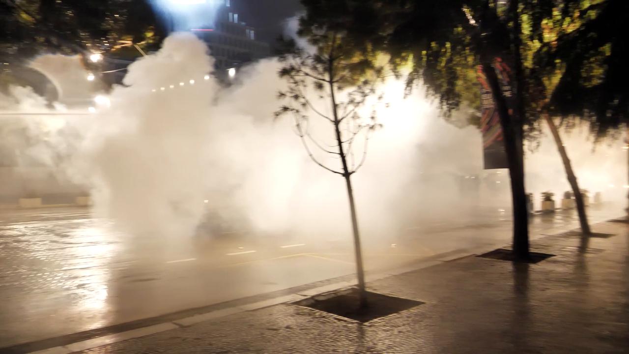 Video thumbnail for Albania: Tensions flare at anti-government protest in Albania.