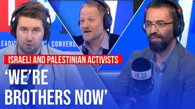 'Video thumbnail for Israeli and Palestinian peace activists on how their 'destinies became intertwined' | LBC'