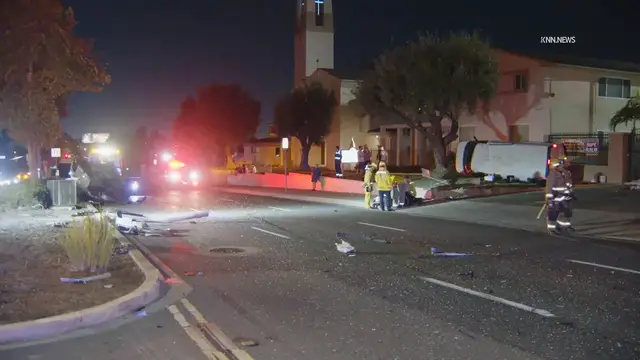 Video thumbnail for US, Los Angeles: East Whittier 10 Hurt and Sent to Area Hospitals After Major Crash.