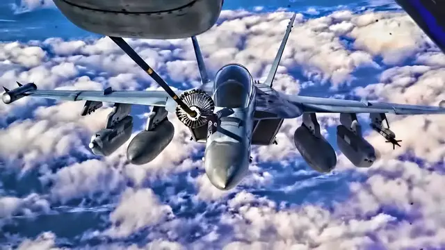 'Video thumbnail for EA-18 Growlers • F/A-18 Super Hornets • B-2 Stealth Bomber'