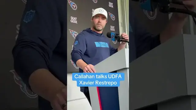 Video thumbnail for (182) titans' brian callahan talks xavier restrepo: slot receiver potential