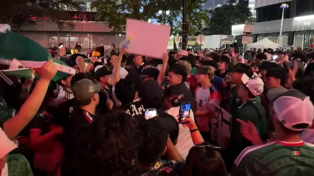 Video thumbnail for US: Mexico fans in California celebrate World Cup victory over Ecuador.