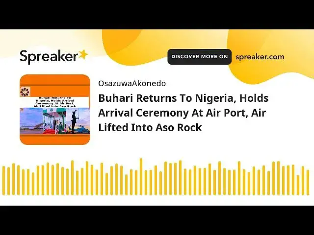 Video thumbnail for Buhari Returns To Nigeria, Holds Arrival Ceremony At Air Port, Air Lifted Into Aso Rock