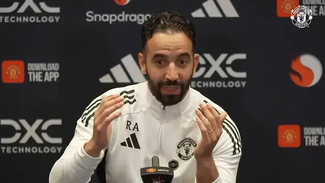 'Video thumbnail for Amorim: 'We need to be really smart' as Man Utd prepare to host Brighton'