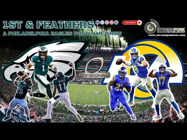 Video thumbnail for 1st & Feathers | Philadelphia Eagles vs LA Rams | Divisional Round Postgame Show