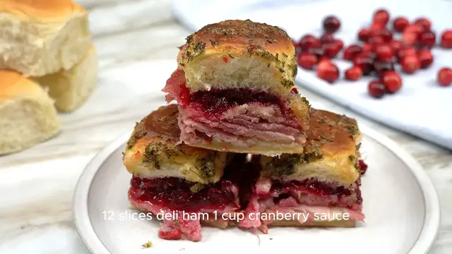 Video thumbnail for Ham and Cranberry Sliders recipe