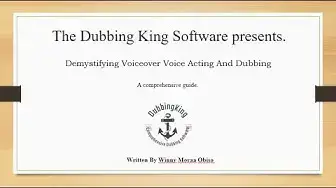 Video thumbnail for Demystifying Voiceover Voice Acting And Dubbing (Case Study)
