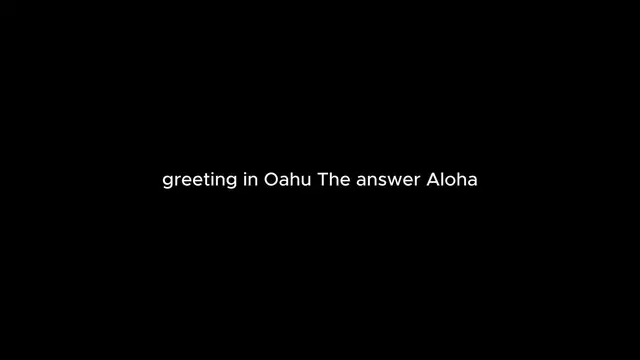 'Video thumbnail for Greeting in Oahu NYT Crossword Clue'