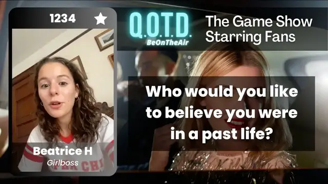 Video thumbnail for Our Favorite Answers: Beatrice was a peasant in a past life!