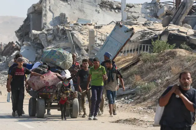 'Video thumbnail for Trapped in Gaza city under Israeli attack: Families have no money or ability to flee south'