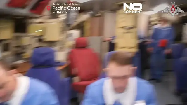 Video thumbnail for Russian submarine Krasnoyarsk launches missiles during Pacific drill