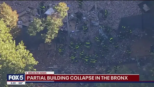 'Video thumbnail for Partial building collapse in Bronx'