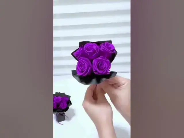 Video thumbnail for Create a paper rose Bouquet #shorts #youtubeshorts #short