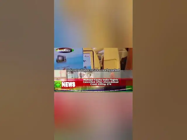 Video thumbnail for Multiple Faulty India Flights Cancelled After Ahmedabad Crash Killing 274