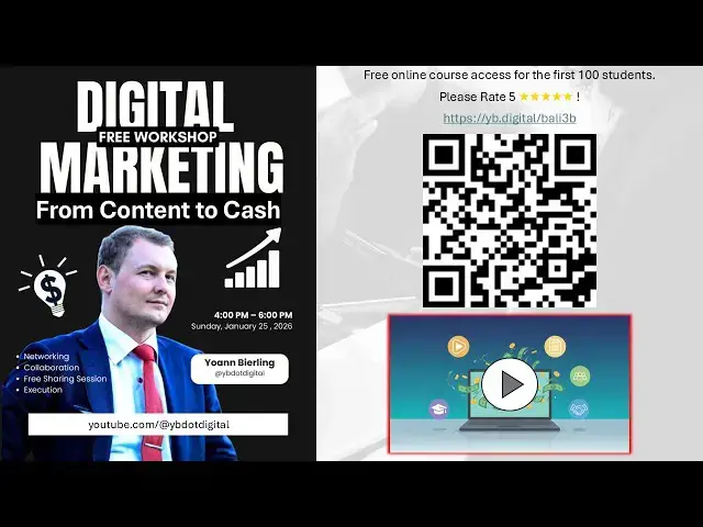 Video thumbnail for Digital Marketing Mastery: 7 Proven Ways I Made $17,400+ From Content (Full Workshop)