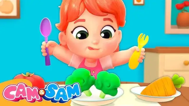 'Video thumbnail for Yes Vegetables! 🥦🍅🥕The Veggies Song (Episode 26) & Nursery Rhymes | Cam & Sam Kids Songs (1)'