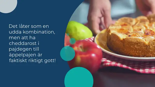 Video thumbnail for Äppelpaj med cheddarost