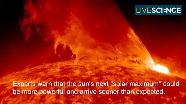 'Video thumbnail for Solar Maximum Might Arrive Earlier Than Expected'