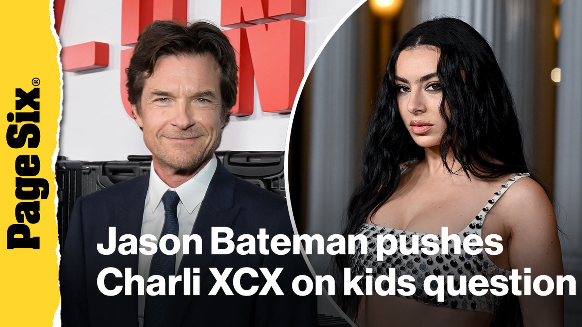 Video thumbnail for Jason Bateman pushes Charli XCX on kids question in cringe-worthy interview