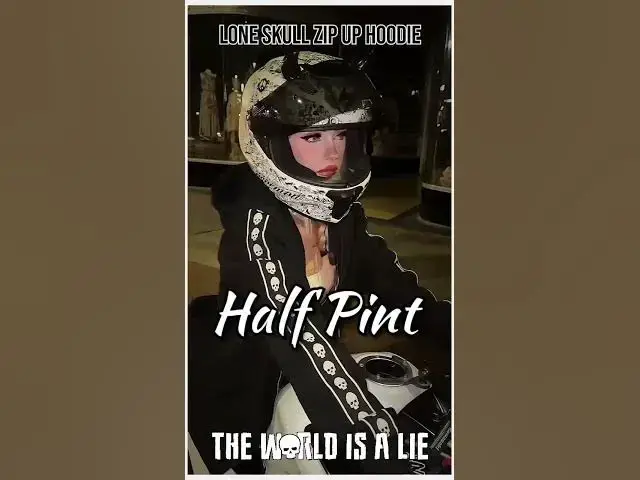 Video thumbnail for Half Pint Rocking a Lone Skull zip-up Hoodie from the World Is a Lie #shorts #short #shortvideo