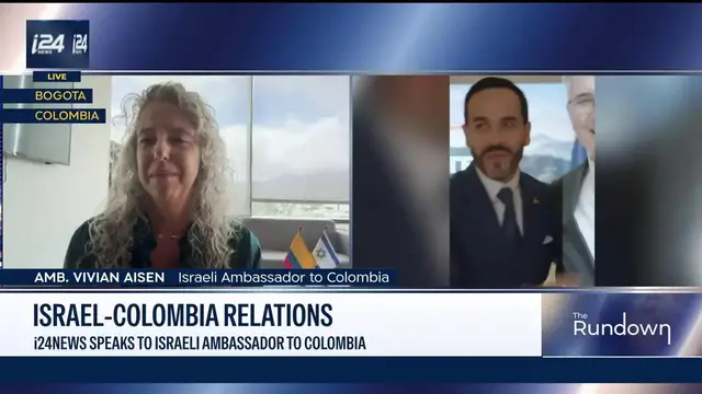 Video thumbnail for i24NEWS speaks to Israeli Ambassador to Colombia, Vivian Aisen