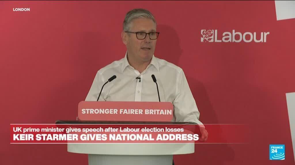 Video thumbnail for REPLAY: Under-pressure UK PM addresses nation after election losses