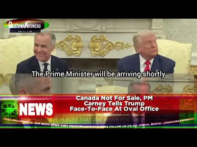 'Video thumbnail for Canada Not For Sale, PM Carney Tells Trump Face-To-Face At Oval Office'