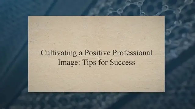 Video thumbnail for Cultivating a Positive Professional Image: Tips for Success