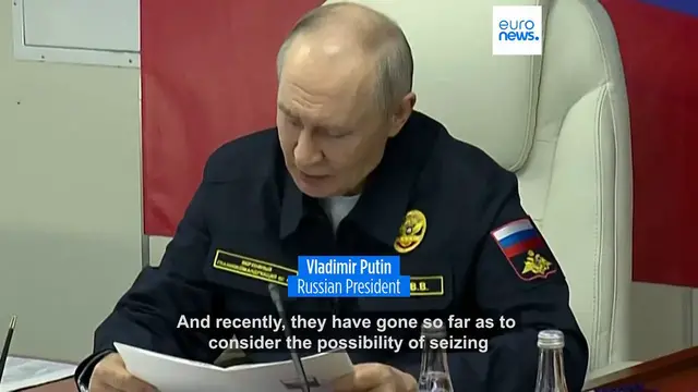Video thumbnail for Putin threatens retaliatory seizures of European ships