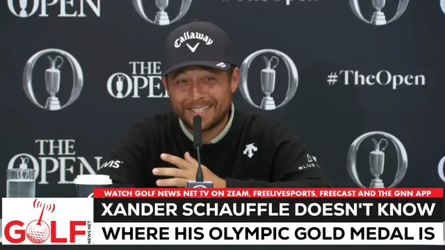 Video thumbnail for Xander Schauffele doesn't know where his Olympic gold medal is
