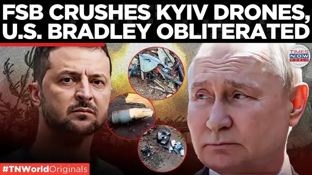 'Video thumbnail for FSB Intercepts Mass Drone Strike on Donetsk Cities, Blames Kyiv | Times Now World'