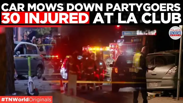 Video thumbnail for BREAKING: Car CRASHES Into Crowd At LA Club | 30 Injured | Times Now World