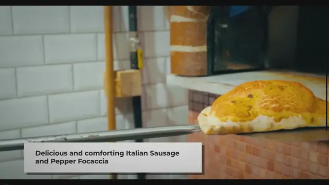 Video thumbnail for Delicious Italian Sausage and Pepper Focaccia Recipe