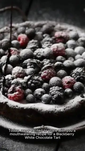 Video thumbnail for blackberry white chocolate tart recipe