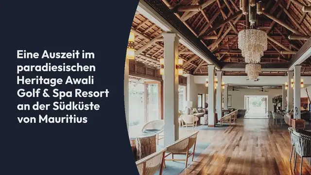 Video thumbnail for Heritage Awali Golf & Spa Resort: luxuriöses 5-Sterne Resort auf Mauritius