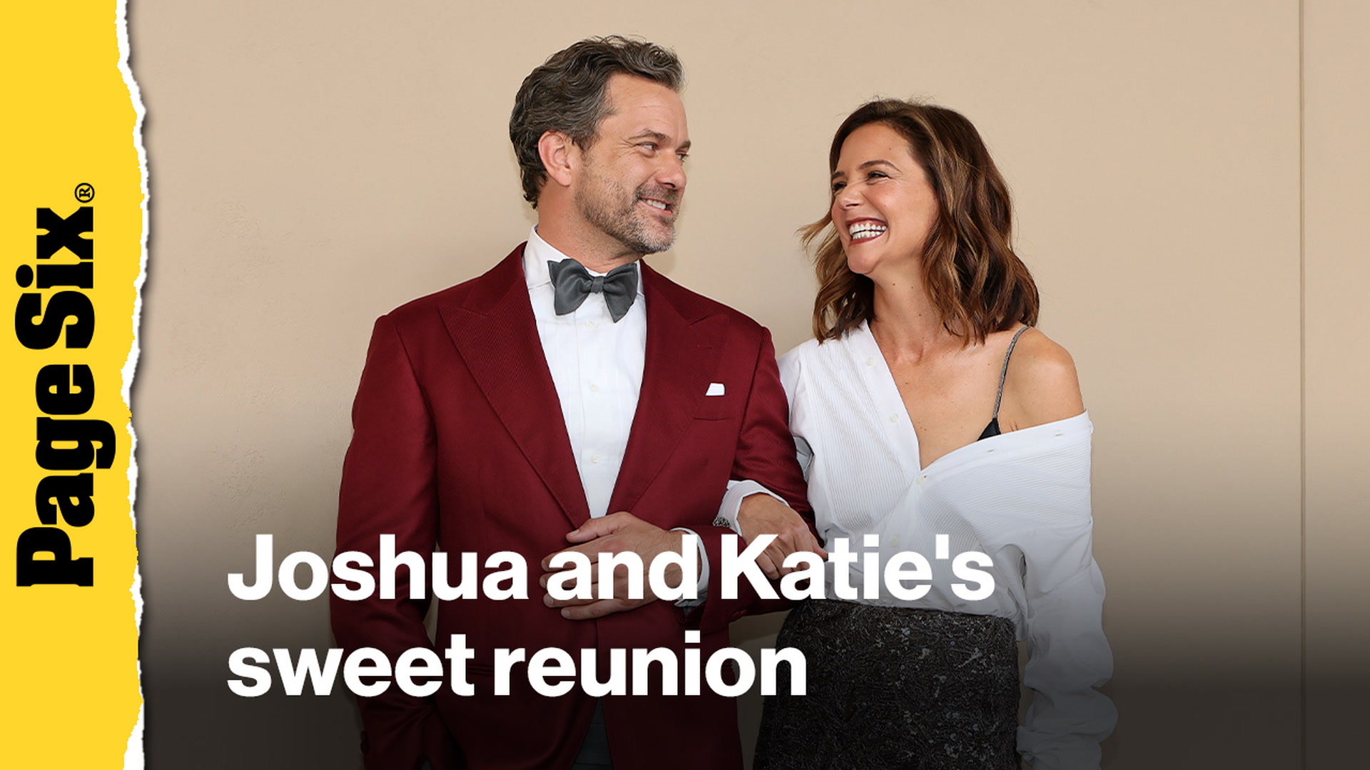 Video thumbnail for 'Dawson's Creek' alums Joshua Jackson and Katie Holmes have a sweet reunion in NYC