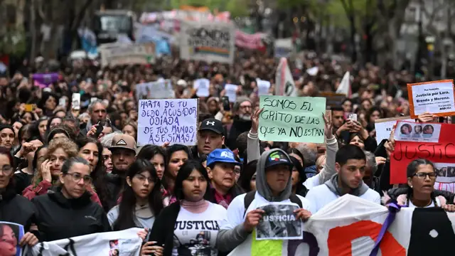 'Video thumbnail for Livestreamed brutal murder of three young women sparks outrage in Argentina'