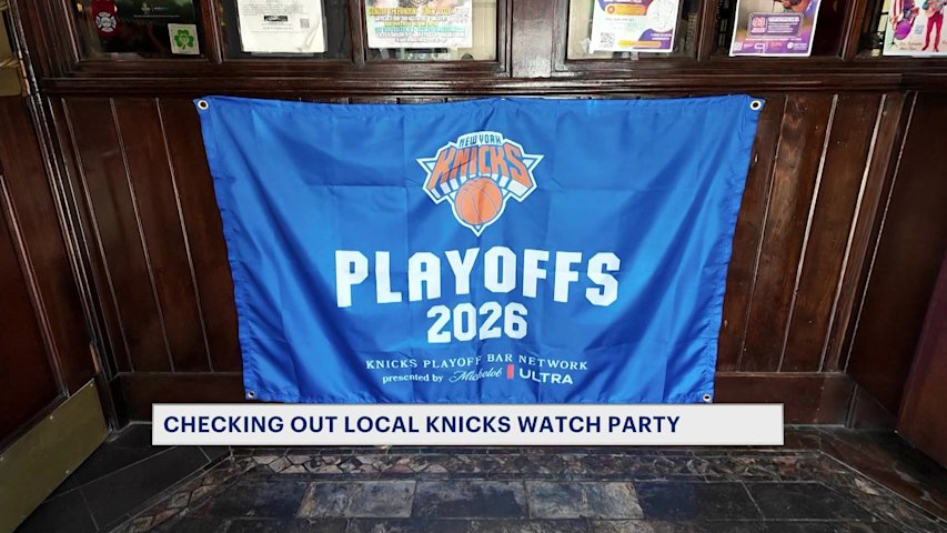 Video thumbnail for Knicks fans flock to watch parties across NYC