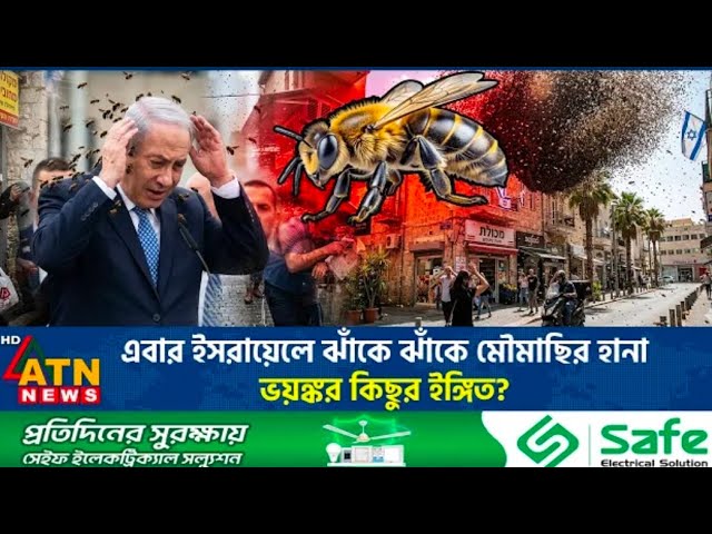 Video thumbnail for এবার ইসরায়েলে ঝাঁকে ঝাঁকে মৌমাছির হানা, আতঙ্কে ঘরবন্দী মানুষ | Israel Bee Attack | Housebound People